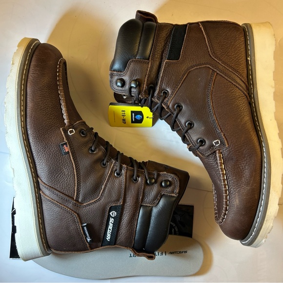 SUREWAY Mens 8" Heavy Duty Waterproof Work Boots for Men Composite 819-WP Size14 - Picture 2 of 12